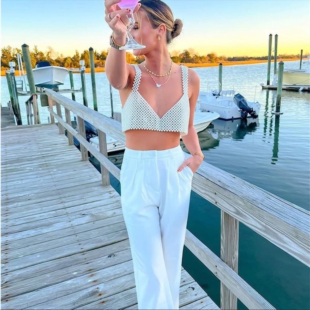 Peggy Crop top in Pearl - Picture 10 of 17